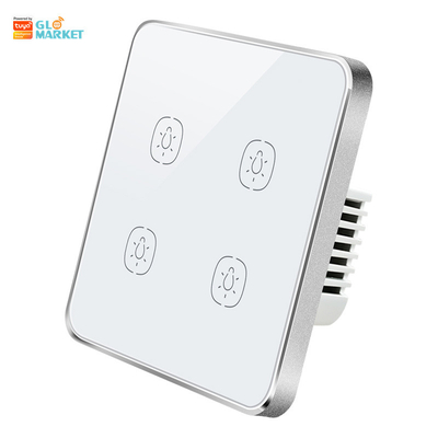Glomarket Smart Wall Switch EU Standard 1/2/3/4 Gang Tuya Wifi Kontrol Suara