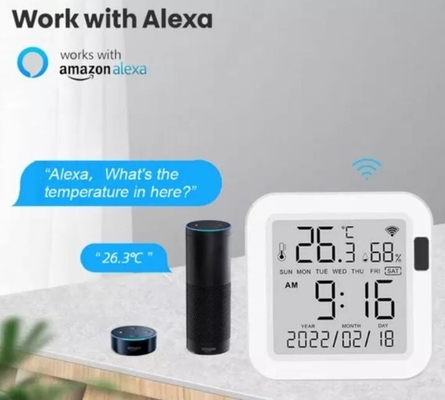 Glomarket Tuya Wifi Smart Sensor Kelembaban Suhu Rumah Nirkabel Thermometer Hygrometer Detector