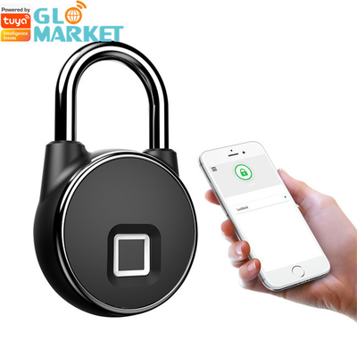 Glomarket Tuya Outdoor Waterproof Smart Finger Print Portable Usb Charging Smart Lock Ip65 Smart Security Lock Gembok