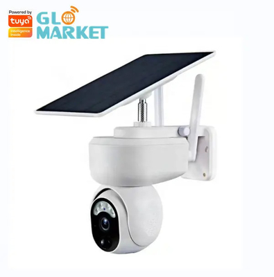 Wifi 2MP Smart Solar Kamera Keamanan Luar Ruangan Daya Rendah Kamera PTZ Tahan Air