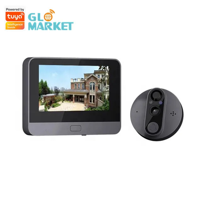 Tuya Smart Digital Door Viewer Kamera Layar 4.3 Inci Sensor Gerak Kamera Bel Pintu