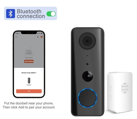 Tuay Smart Audio Bel Wifi HD 1080p IP65 Tahan Air PIR Built-In Baterai Dua Arah