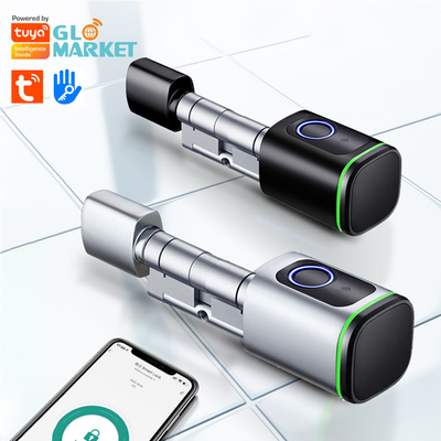 Glomarket Home Smart Door Lock Ttlock Smart Fingerprint Card Key Unlock Adjustable Cylinder Euro Smart Lock Tuya Aplikasi Kunci Pintu