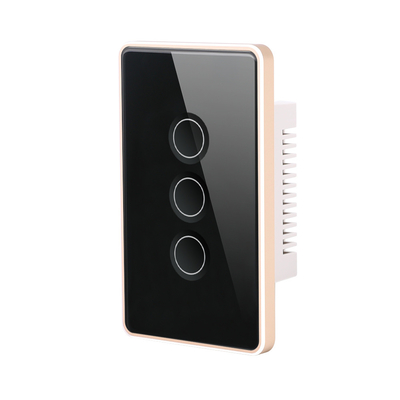 120*74mm Wifi Smart Wall Touch Light Switch Panel Kaca 250V