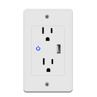 FCC ROHS Smart Plug Socket AU UK Wifi Usb Outlet Dua Soket AC