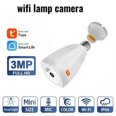 Tuya Smart Indoor Lamp Camera 1080P HD Lamp Holder Home Security Wireless Spotlight Camera