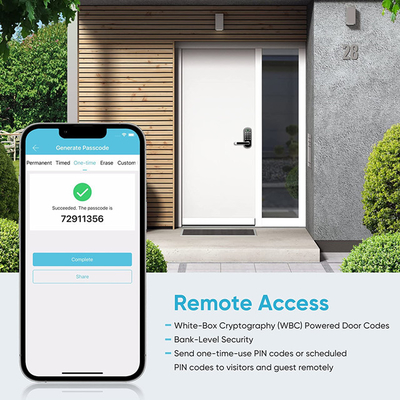 Kunci Pintu Sidik Jari Tahan Air Tuya Wifi Kode Remote Control Cerdas