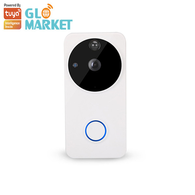 Glomarket Tuya 1080P Nirkabel Bertenaga Baterai Kamera Bel Cerdas Melihat Jarak Jauh Wifi Video
