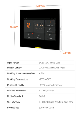 Rumah Pintar Tuya 4g/GSM/Wifi Panel Keamanan Rumah Sistem Alarm Keamanan Anti Pencurian