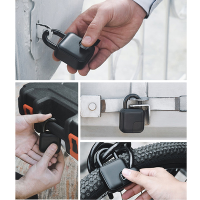 Zinc Alloy Tuya Smart Gembok USB Pengisian Sidik Jari Gembok Untuk Tas Pintu Kabinet