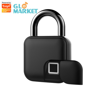 Tuya Keyless Fingerprint Padlock IP65 Waterproof USB Charging Zinc Alloy