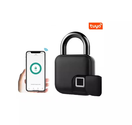 Tuya Keyless Fingerprint Padlock IP65 Waterproof USB Charging Zinc Alloy