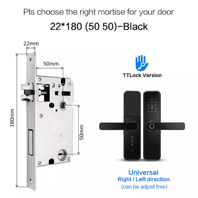 WiFi Smart Door Lock Tahan Air Tuya App Kontrol Kata Sandi Sidik Jari Buka Kunci