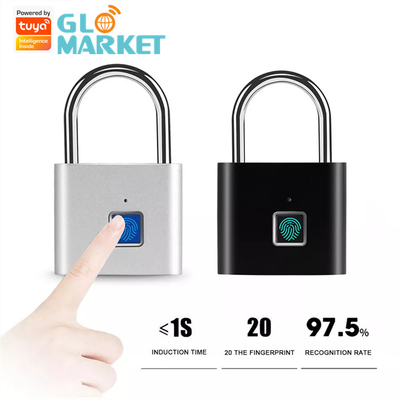 Tuya App Control Smart Fingerprint Padlock Keyless USB Charging Untuk Pintu Laci Koper