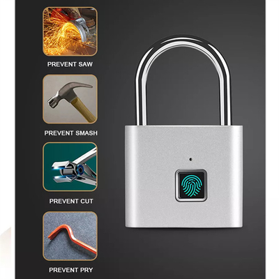 Tuya App Control Smart Fingerprint Padlock Keyless USB Charging Untuk Pintu Laci Koper