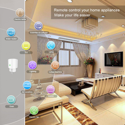 Glomarket Tuya Wifi EU Smart Plug Kontrol Suara Nirkabel Bekerja Dengan Google Alexa