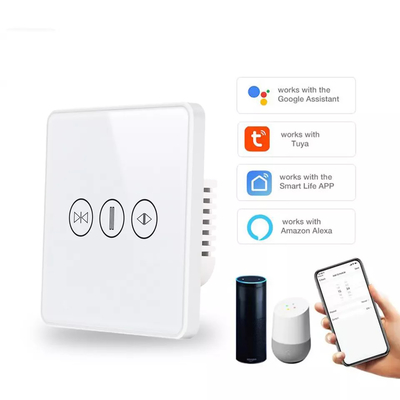 WiFi/Zigbee Smart Curtain Switch Kontrol Suara Google Assistant Touch Screen Switch