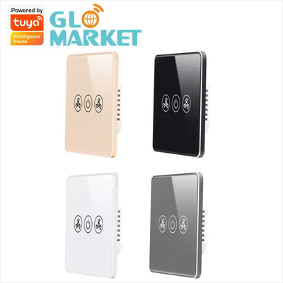 Kipas Dinding Standar AS Sakelar Remote Tuya Smart Wifi APP Kontrol Kaca Tempered Pan