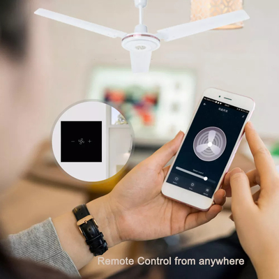 Tuya Smart Wifi Fan Switch Standar UE Kaca Dinding Sentuh Remote Kontrol Nirkabel