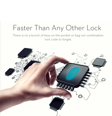 Zinc Alloy Tuya Smart Lock USB Isi Ulang Keamanan Tanpa Kunci Sidik Jari Anti Pencurian