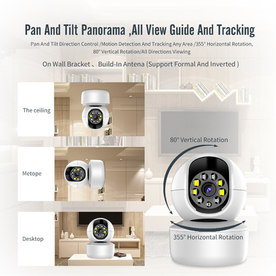 Smart Tuya 5G Wifi IP Camera Kamera Pengintai Nirkabel Dalam Ruangan Pelacakan Otomatis