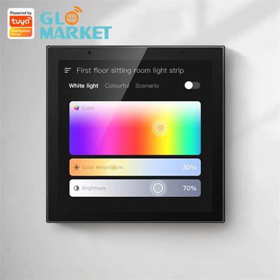 Panel Kontrol Layar Sentuh Rumah Pintar Wifi 4 Inch Sistem Musik Tuya Zigbee Gateway