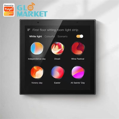 Wifi Smart Control Panel IR Remote Control Tuya Zigbee Gateway 4 Inci