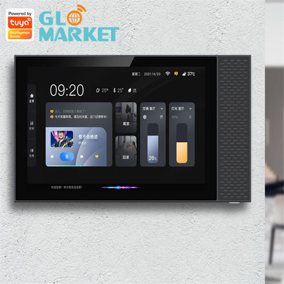 Tuya Smart Home Zigbee Gateway Wifi 7 Inch BLE Dinding Musik Layar Sentuh Smart Control Panel