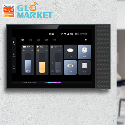 Tuya Smart Home Zigbee Gateway Wifi 7 Inch BLE Dinding Musik Layar Sentuh Smart Control Panel