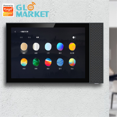 Tuya Smart Home Zigbee Gateway Wifi 7 Inch BLE Dinding Musik Layar Sentuh Smart Control Panel