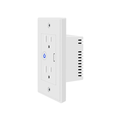 Tuya 2.4GHz Wifi Wall Outlet Listrik Smart Plug Socket Dengan 1 Port USB