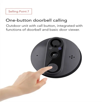 Tuya Smart Digital Door Viewer Kamera Layar 4.3 Inci Sensor Gerak Kamera Bel Pintu