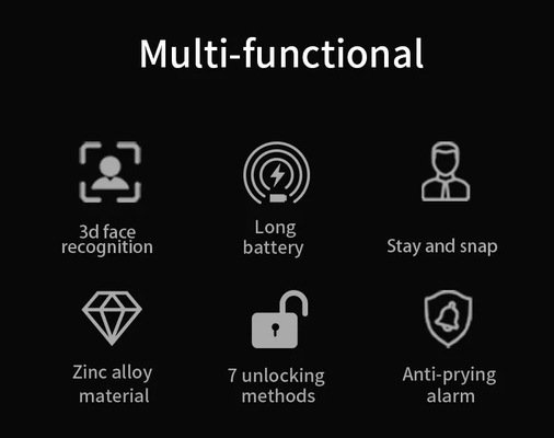Tuya 3D Face Recognition Smart Wifi Door Lock Kamera Sudut Lebar Mata Kucing Zigbee Door Lock