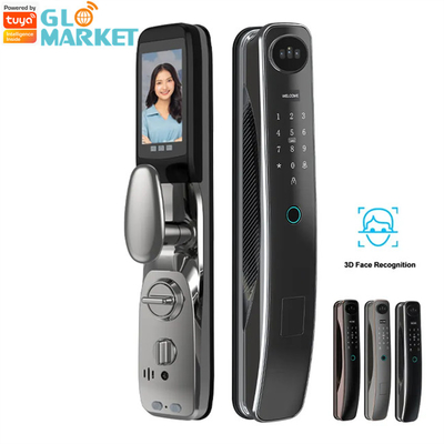 Tuya 3D Face Recognition Smart Wifi Door Lock Kamera Sudut Lebar Mata Kucing Zigbee Door Lock