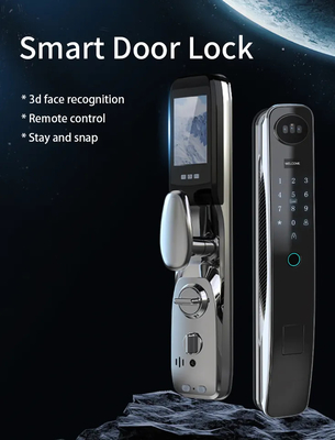 Tuya 3D Face Recognition Smart Wifi Door Lock Kamera Sudut Lebar Mata Kucing Zigbee Door Lock