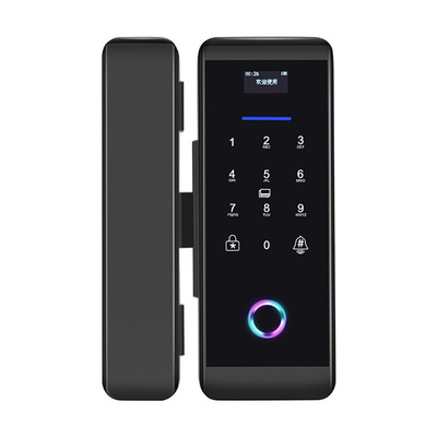 Smart Tuya Wifi Glass Intelligent Door Lock Dengan Kata Sandi Keyboard Digital Sidik Jari