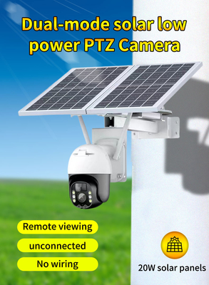Wifi Tuya Smart Solar Camera 20Watt Outdoor Surveillance Kamera PTZ Dengan Panel Surya