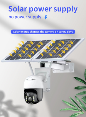Wifi Tuya Smart Solar Camera 20Watt Outdoor Surveillance Kamera PTZ Dengan Panel Surya