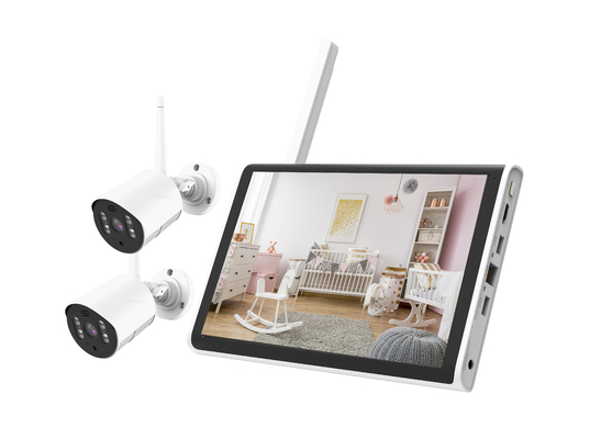 Glomarket Smart Tuya Wifi NVR Kit 4CH Kamera 1080P 10.1 Inci LCD NVR Kit