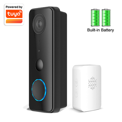 Tuay Smart Audio Bel Wifi HD 1080p IP65 Tahan Air PIR Built-In Baterai Dua Arah