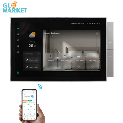 USB FHD Smart Home Touchscreen Control Panel Dibangun di Zigbee Ble Gateway