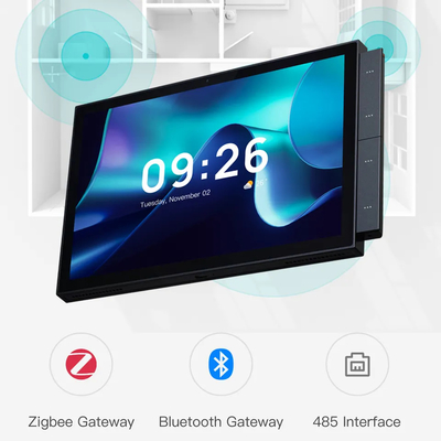 USB FHD Smart Home Touchscreen Control Panel Dibangun di Zigbee Ble Gateway