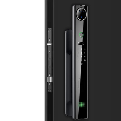 4200mah Baterai Lithium Besar Kunci Pintu Cerdas Dengan Kamera Pengawasan Mata Kucing