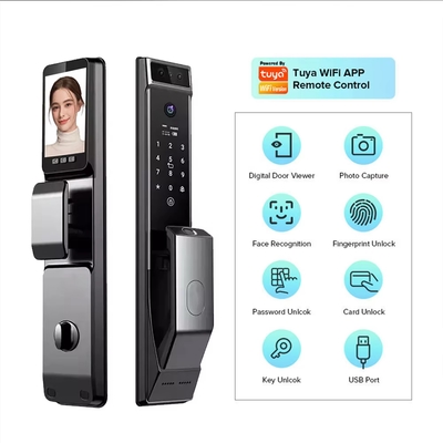 Glomarket Tuya Wifi Face Recognition Smart Door Lock Dengan Kamera