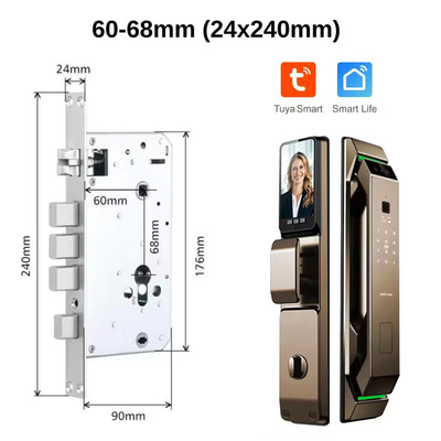 Glomarket 3d Face Recognition Sidik jari Tuya Wifi Digital Smart Lock