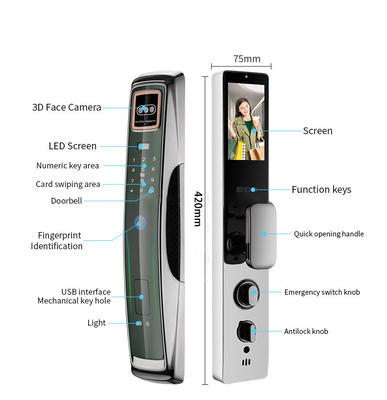 Pengakuan wajah 3D kunci cerdas Usmart Go APP manajemen cerdas