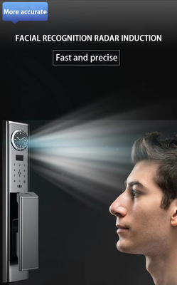 Kunci pengenalan wajah mewah dengan interkom visual berkualitas tinggi dan pemantauan real-time