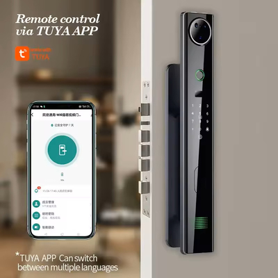 Glomarket Tuya Smart 3D Face Recognition Automatic Lock Cat Eye Biometric Fingerprint Digital Password Kunci Pintu