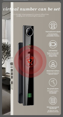 Glomarket Tuya Smart 3D Face Recognition Automatic Lock Cat Eye Biometric Fingerprint Digital Password Kunci Pintu