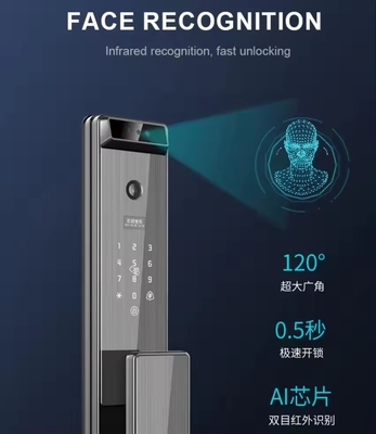 Glomarket Tuya Kunci Pintar Digital Sistem Biometrik Otomatis Seluruhnya Keamanan Sidik Jari Pengakuan Wajah 3D Kata Sandi Kunci Pintu
